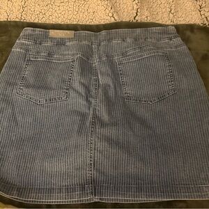 Chico's Blue Striped Mini Skirt